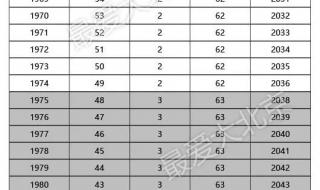 延迟退休年龄最新表 延迟退休年龄最新表